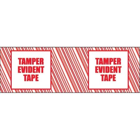 Box Partners Tape Logic  3 in. x 110 yards - Tamper Evident Security Tape, Red & White, 24PK T905ST01